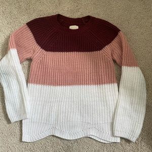 Francesca’s Harpers vintage Colorblock sweater XS NWT NEVER WORN